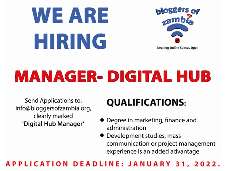 Job Opportunity: Digital Hub Manager