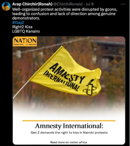 FAKE: This digital card purportedly quoting Amnesty International isn’t from Nation Africa